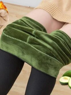 Casual Fluff/Granular Fleece Fabric Leggings -Shinee Style Shop c01b25c8a48766ebe6df113e8c8ec86c