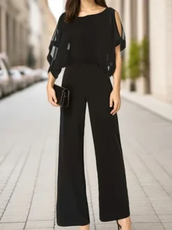 Plain Loose Elegant Two-Piece Set