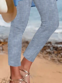 Striped Casual Leggings -Shinee Style Shop d9749e26a7d568b526c8e0ab6d7608ba