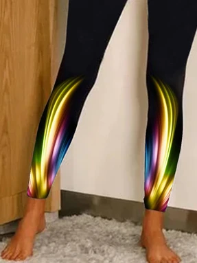 Regular Fit Gradient Pattern Leggings 4 Regular Fit Gradient Pattern Leggings - Image 2