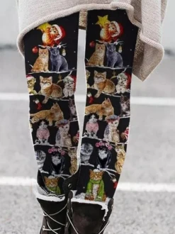 Cat Tree Tight Casual Leggings -Shinee Style Shop db14d622a54b13ff70d31f39c2db9d09