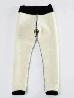 Plain Knitted Casual Fleece Leggings -Shinee Style Shop e4f1aa8110e0d3fc4b591e1fcee7a578