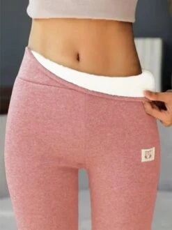 Casual Fleece Lined Leggings Leggings High Waist Athletic Leggings Tummy Control Stretch Workout Yoga Leggings -Shinee Style Shop f71cd6389b147b9a212e7b921de75991