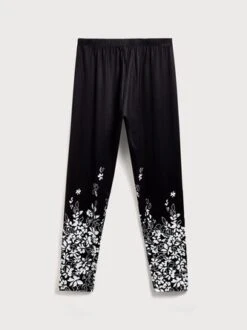 JFN Women High Waist Floral Ombre Butt Lifting Black Leggings -Shinee Style Shop fe150abc5e3031d853f40394cd64ac30